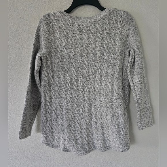 J. Jill Sweater Women Xs Gray Crew Neck Cozy Knit Travel Work School Academia - Picture 10 of 11